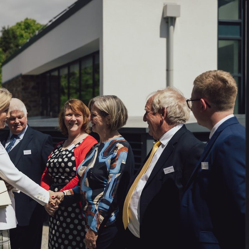 The Duchess of Edinburgh meeting staff at Falmouth University