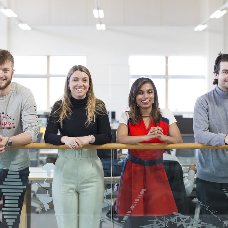 Four Entrepreneurship students 