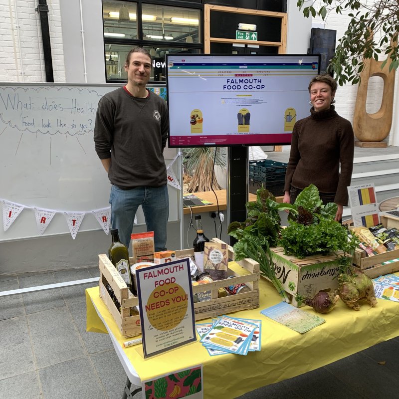 Stall at Falmouth University's Fairtrade Fortnight event