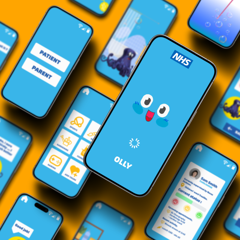 Image of mobile phones showing an app 