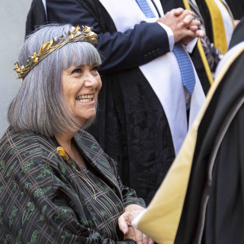 Dawn French Chancellor shaking hands