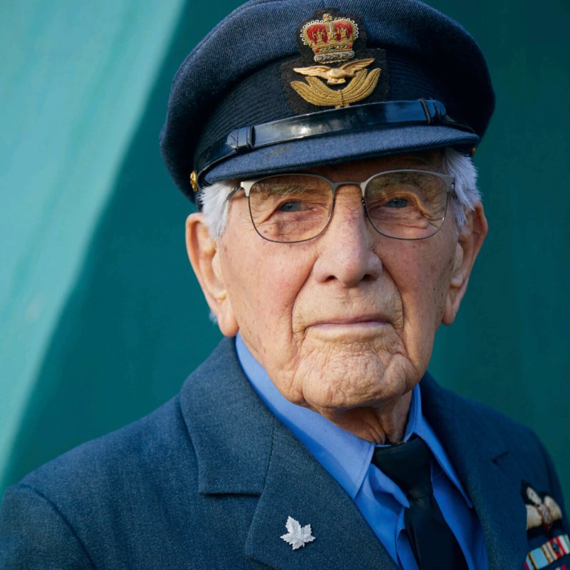 Portrait of an old man in military uniform