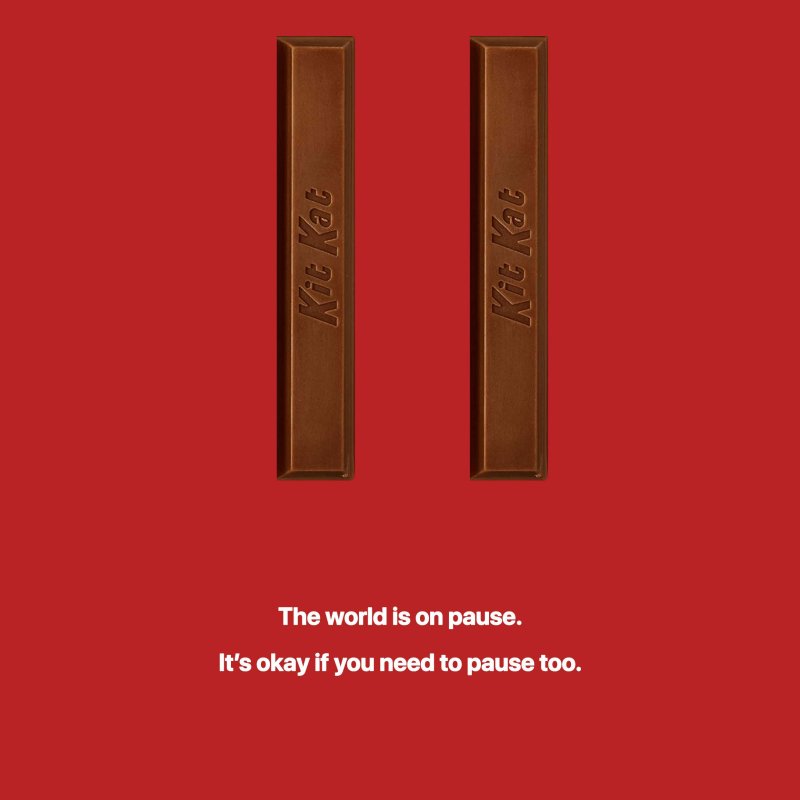 #HaveaBreak - Kit Kat Covid poster by Jess Kielstra and Nina Forbes Turner