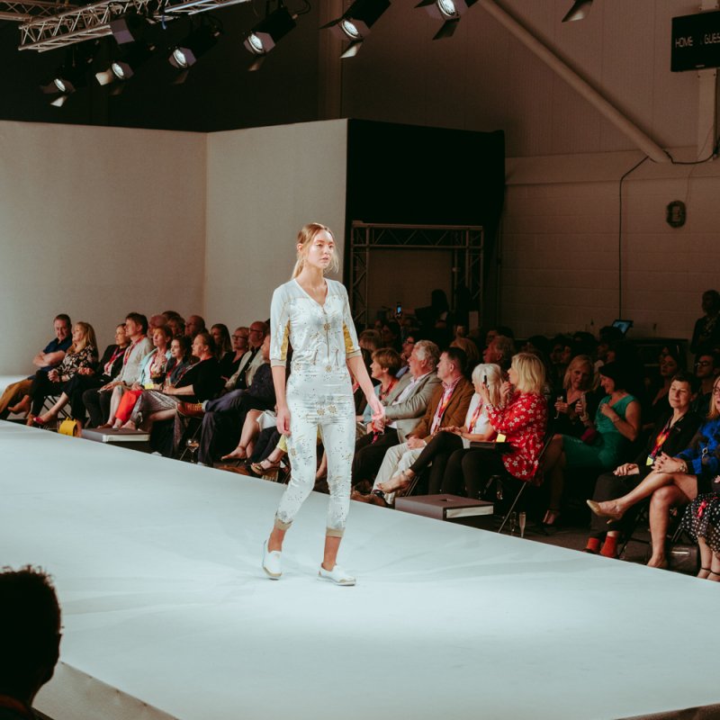 Fashion student at Falmouth Showcase