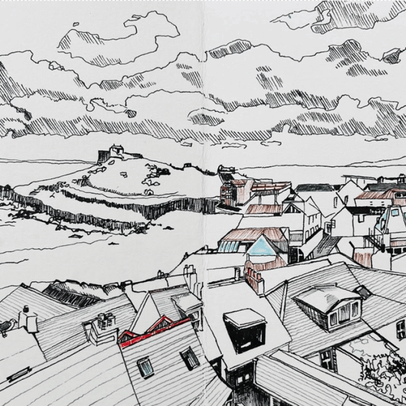 Illustration Online Trip