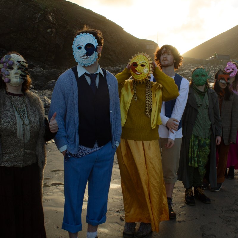 Actors on a student film set