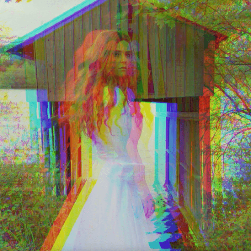An colourful photo of a woman