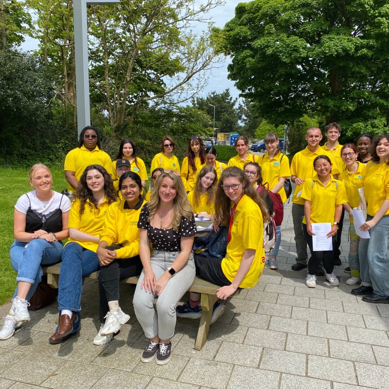 Open Day ambassadors on campus