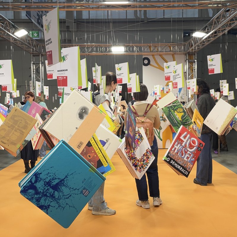 A group of people at an Illustration festival