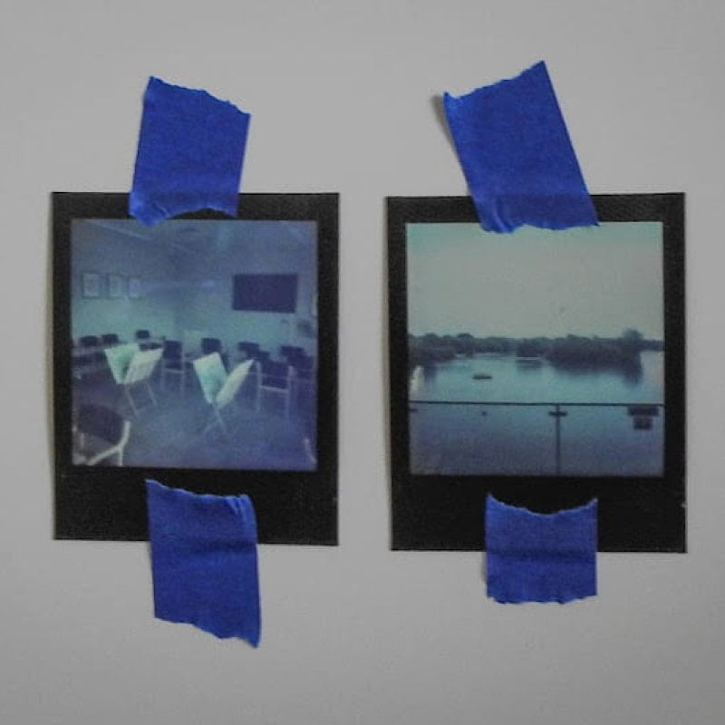 Two polaroids on a wall