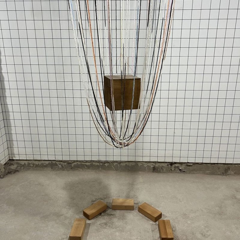 A mixed media installation