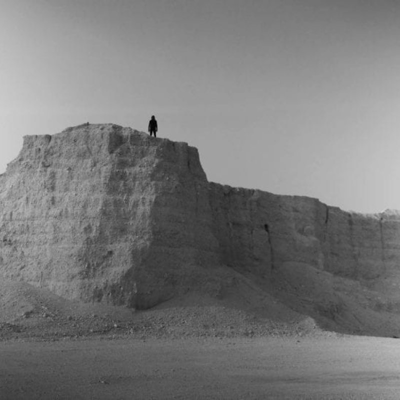 A man stood on a mountain