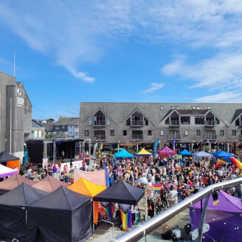 Falmouth Pride 2023 crowd