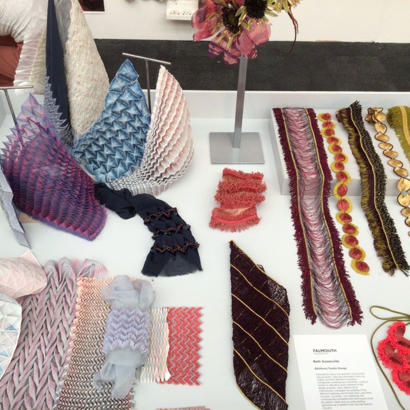 Textile Design Student Beth Somerville's stand at New Designers 2023