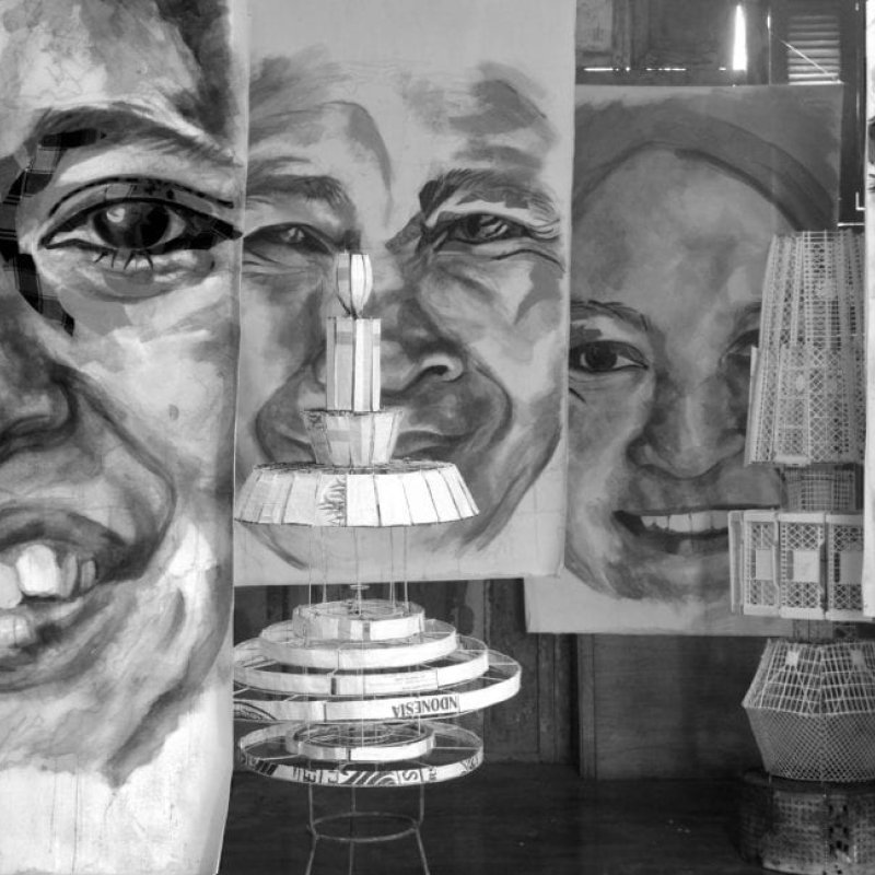 Portraits of human faces