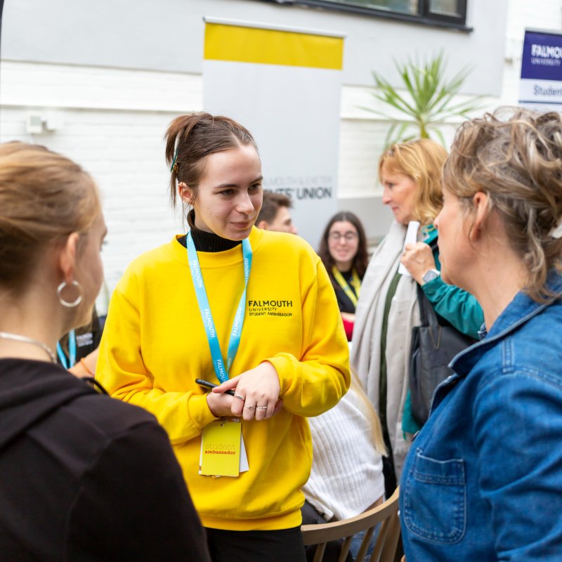 Open Day ambassadors on campus