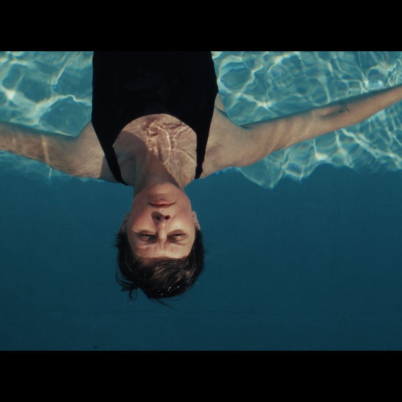 A woman in a swimming pool