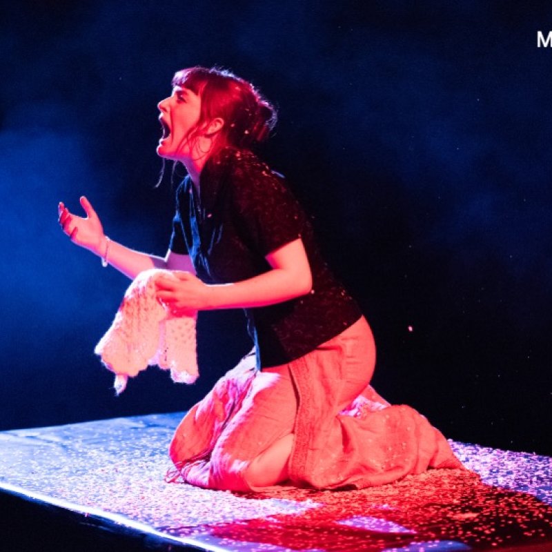 Acting students in performance