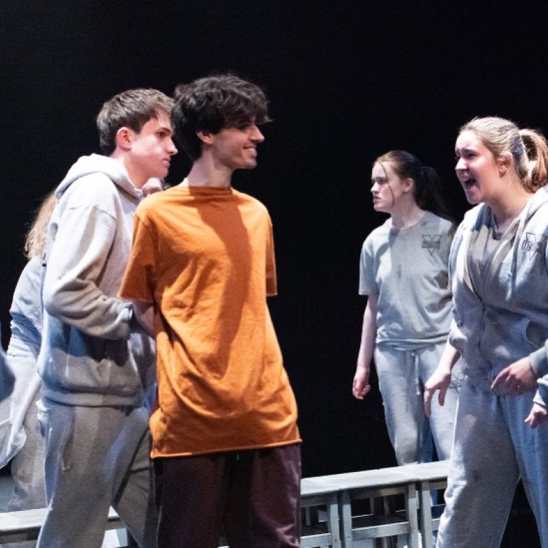 Acting students in performance
