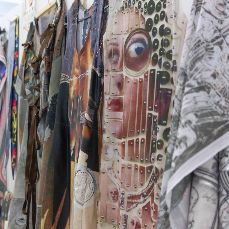 Zahara Jelassi textiles hanging on wall