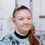 A student in the studio