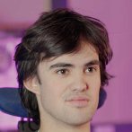 A student in the music studios