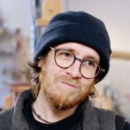 A student in the studio