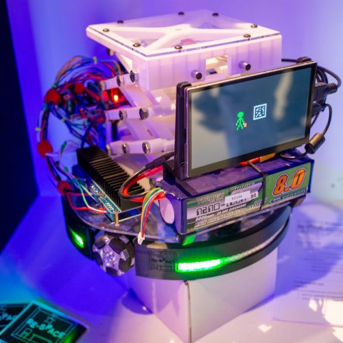 Robotics with screen at Falmouth University Games Expo