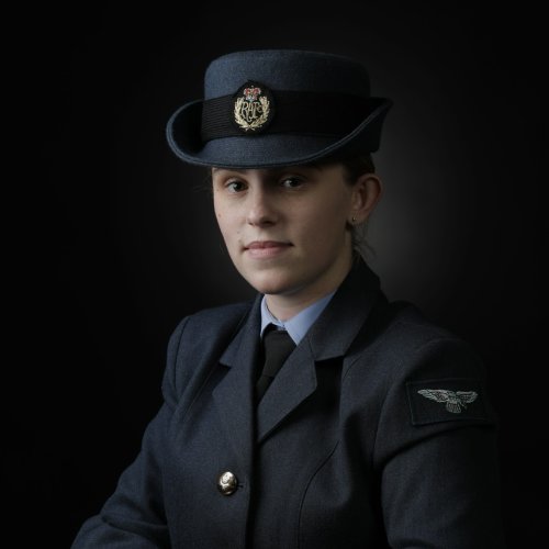 A woman in RAF uniform