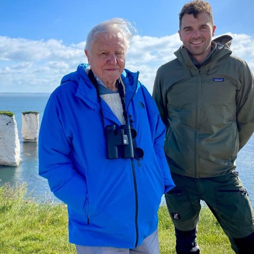 Marine & Natural History Photography graduate Sam Stewart on location with David Attenborough