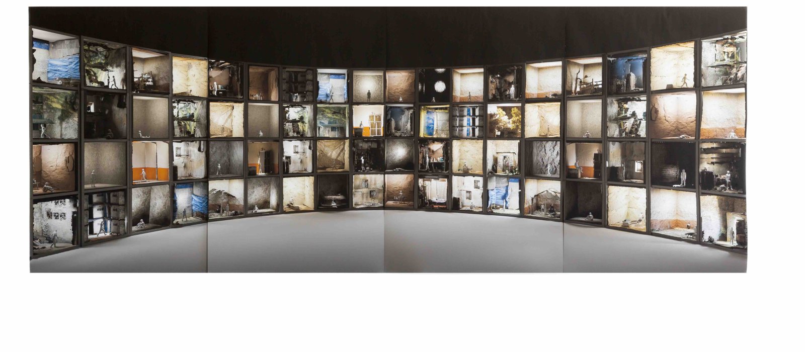 Image of many different cubes with scenes in