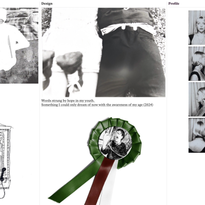 A web page showing various illustrations by Falmouth University student Amelie Bailey Hall