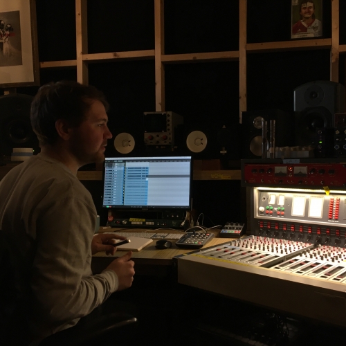 Creative Music Technology student Jack O’Hea in the studio