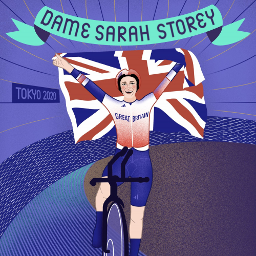 Illustration of Dame Sarah Storey