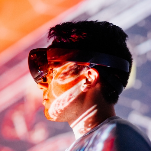 Student experiencing Virtual Reality