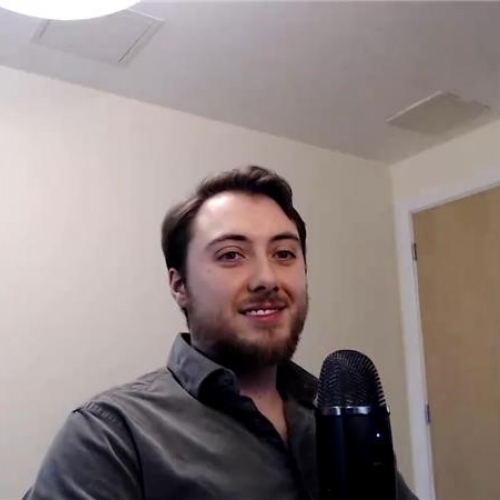 Jack Williams live streaming to Games Academy students