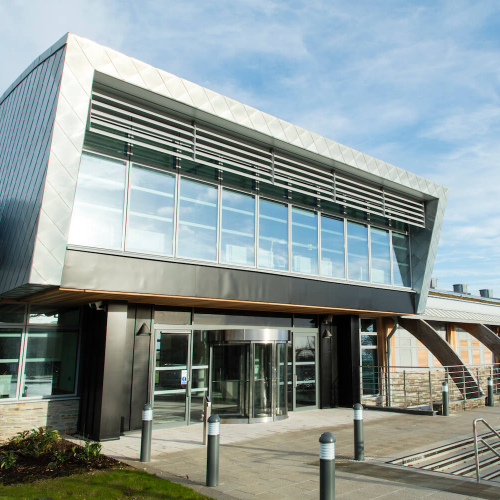 Exterior building of the Creative Bridge on Penryn Campus