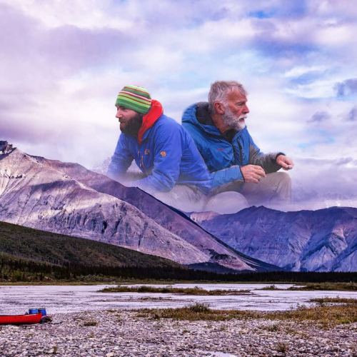 Yukon Assignment Chris and Niall Lucas overlayed on mountains