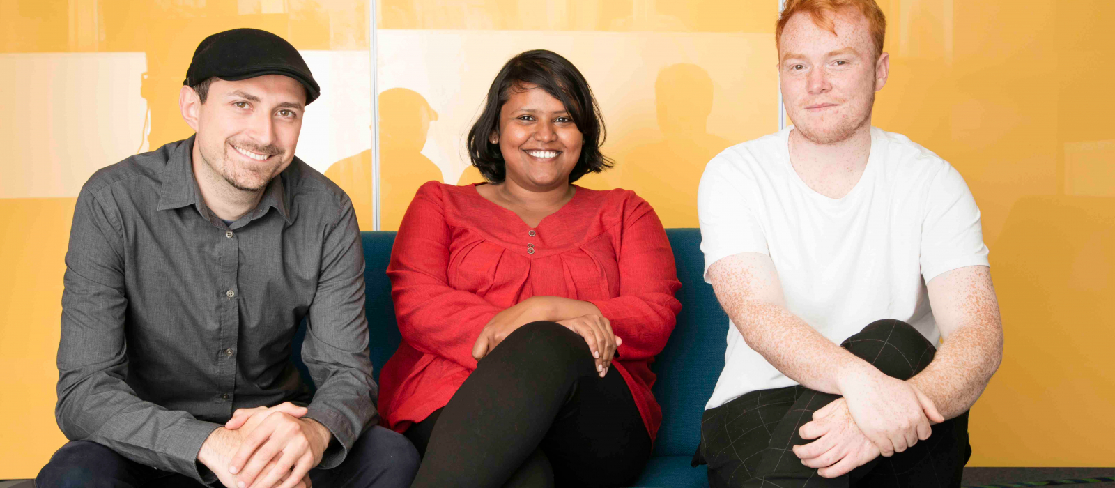 Launchpad portfolio header Launchpad students Harry, Ananya and Nik