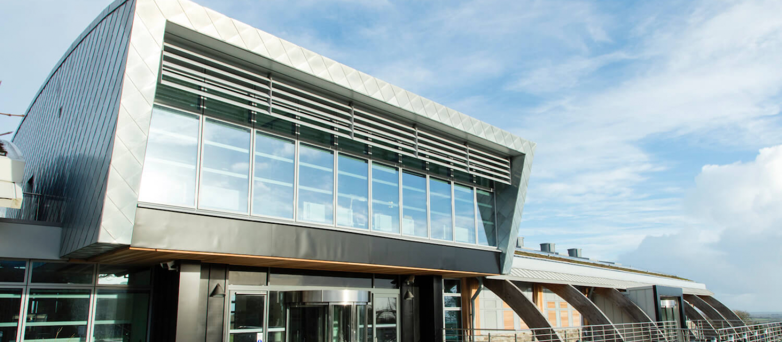 Exterior building of the Creative Bridge on Penryn Campus