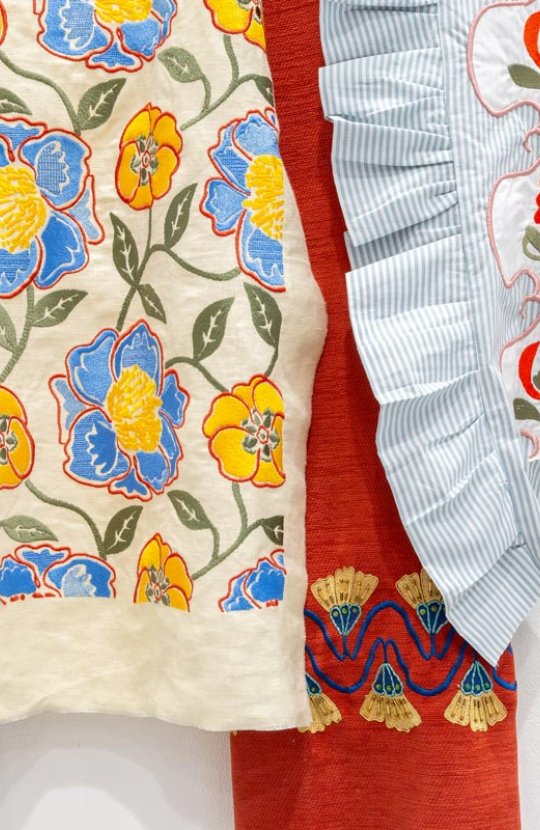 A range of floral fabric designs