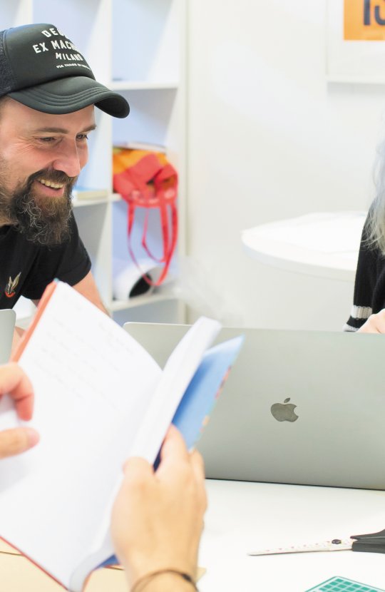 Communication Design MA students chatting